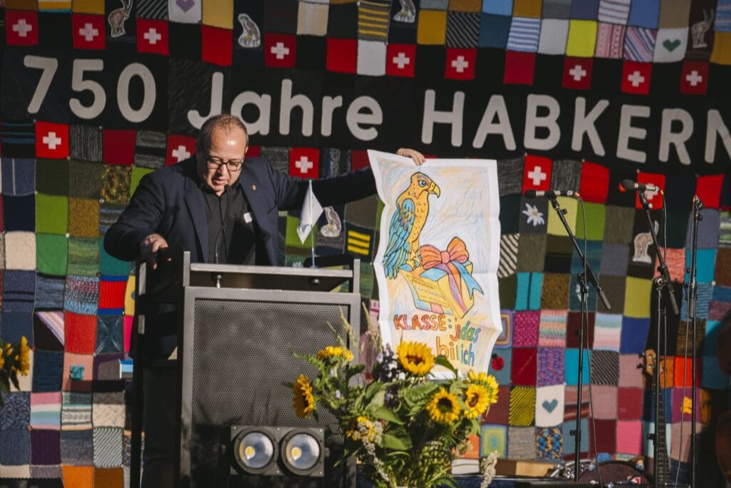 750 Jahre Habkern. Carlos Reinhard bei Festansprache