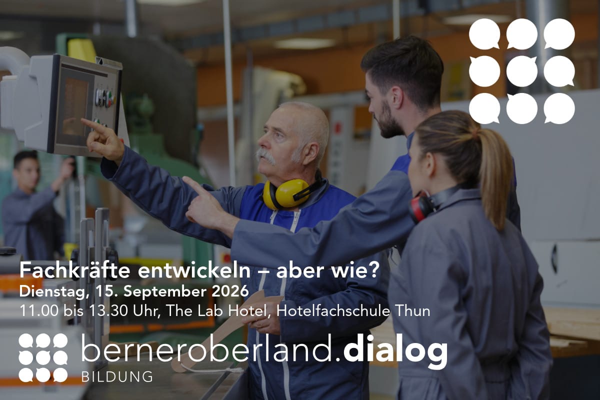 Visual berneroberland.dialog BILDUNG: Fachkräfte entwickeln - aber wie?